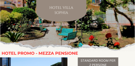 Offerta hotel vista mare, soggiorno romantico con mezza pensione.